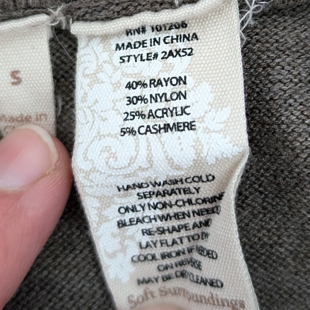 Soft Surroundings star print cashmere blend lounge pants sz sm - Picture 7 of 7